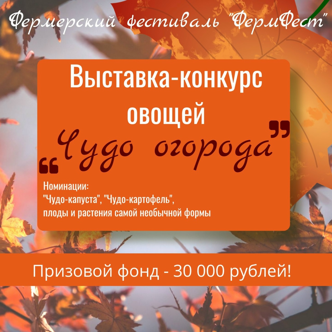 В рамках фермерского фестиваля «ФермФест» в Улан-Удэ пройдет конкурс-выставка «Чудо огорода»